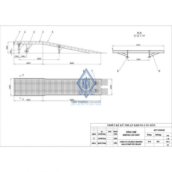 Cầu dẫn rút hàng hóa 10 tấn (CD10 - 02)
