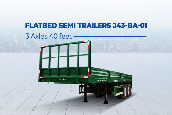 3 Axles 40 Feet Flatbed Semi Trailers J43-BA-01