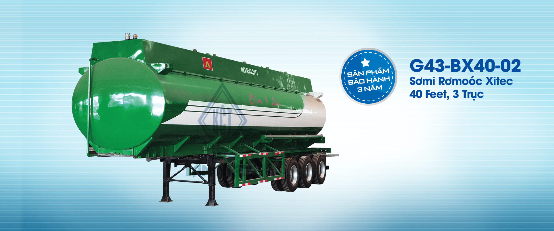 03 Axles 40m3 Xitec Tank Semi Trailer (Transporting Gasoline) G43-BX40-02
