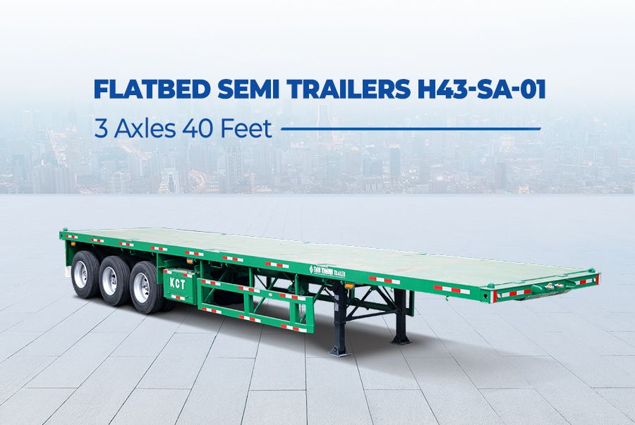 03 Axles 40 Feet Flatbed Semi Trailers H43-SA-01