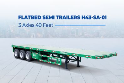 03 Axles 40 Feet Flatbed Semi Trailers H43-SA-01