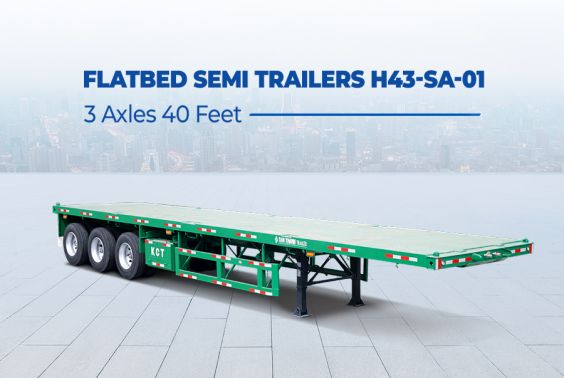 03 Axles 40 Feet Flatbed Semi Trailers H43-SA-01