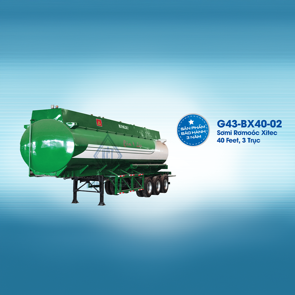 Sơmi rơmooc xitec (chở xăng) 43 mét khối G43-BX40-02