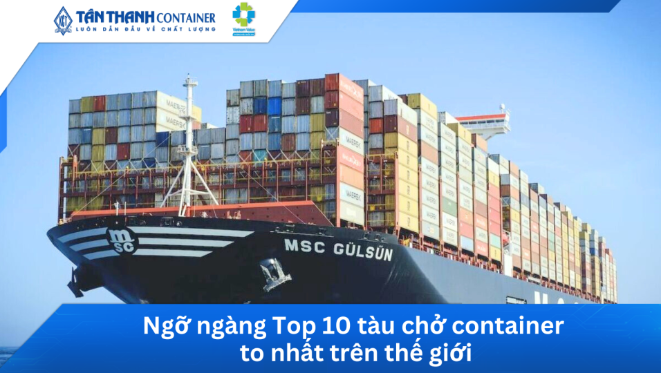 Ngỡ ngàng Top 10 tàu chở container to nhất thế giới