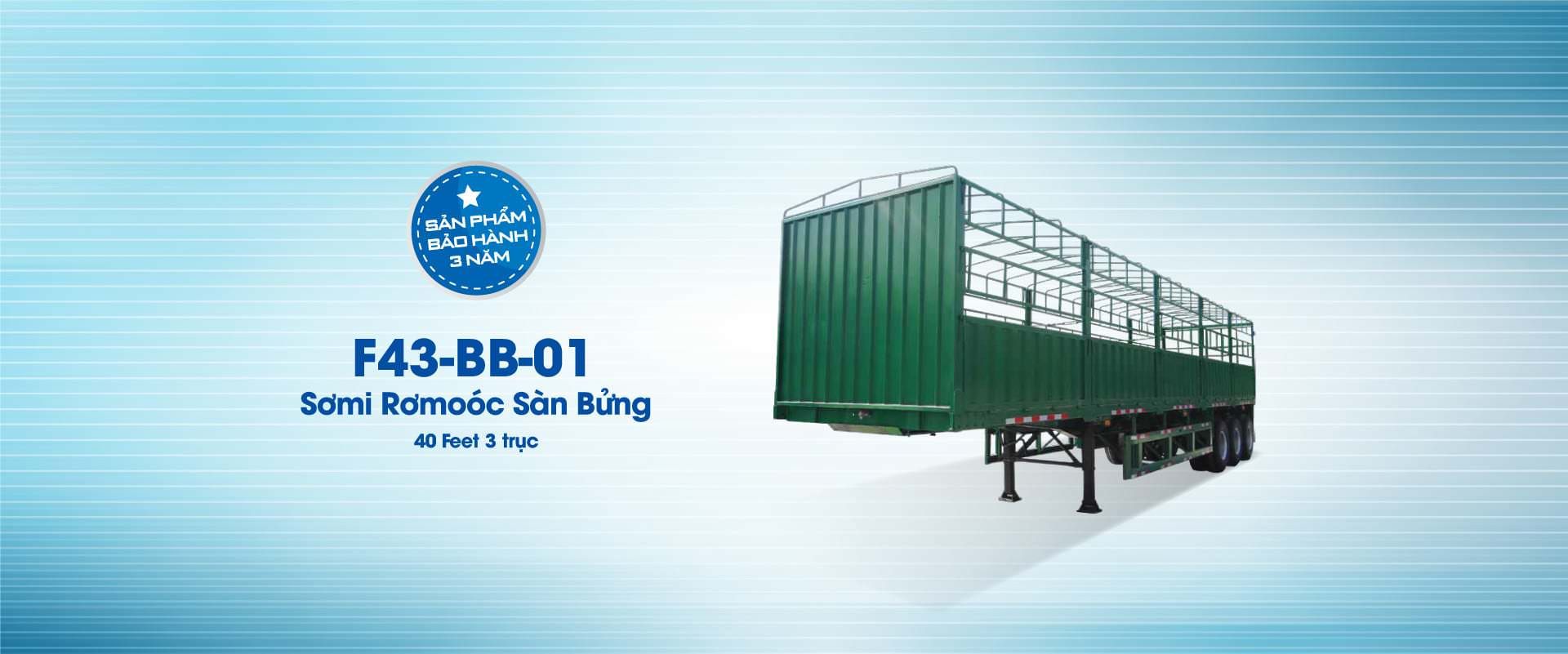 03 Axles 40 Feet Cargo Semi Trailers (Hood) (F43-BB-01)