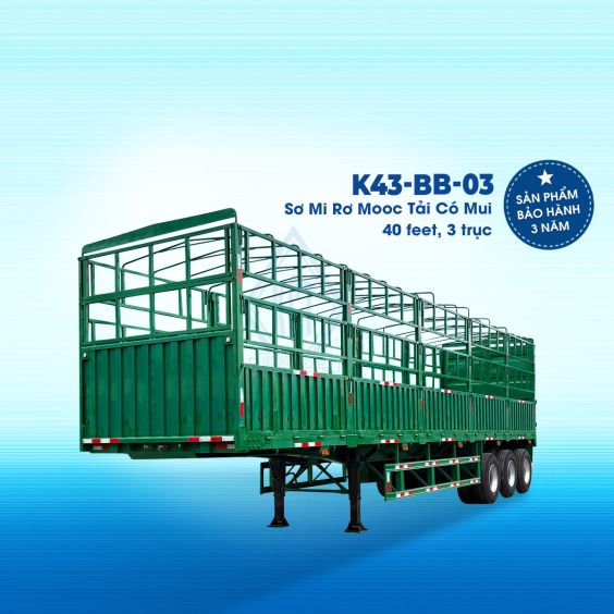 Sơ mi rơ mooc tải có mui 40 feet, 03 trục K43-BB-03