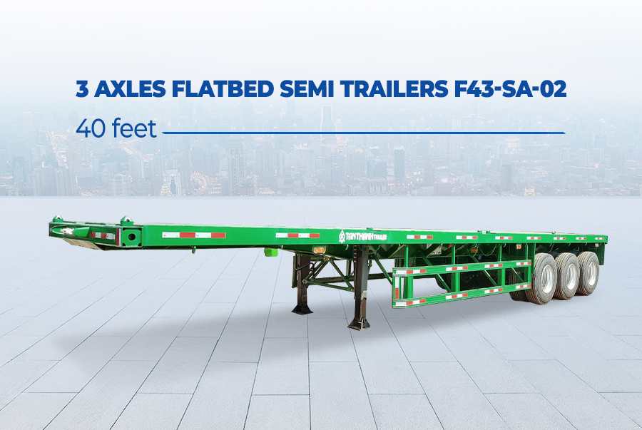 3 Axles 40 Feet Flatbed Semi Trailers F43-SA-02