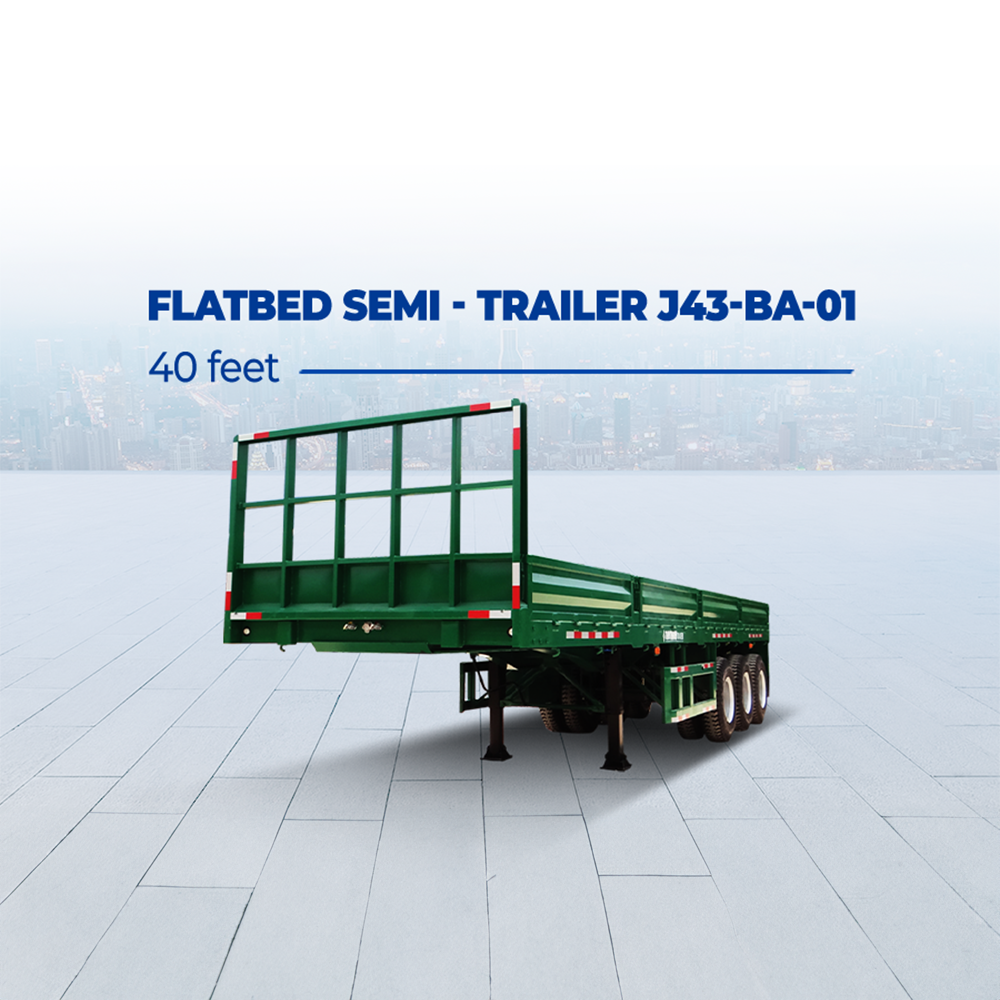 Sơ mi rơ mooc sàn bửng (chở hàng hoặc chở container) J43-BA-01