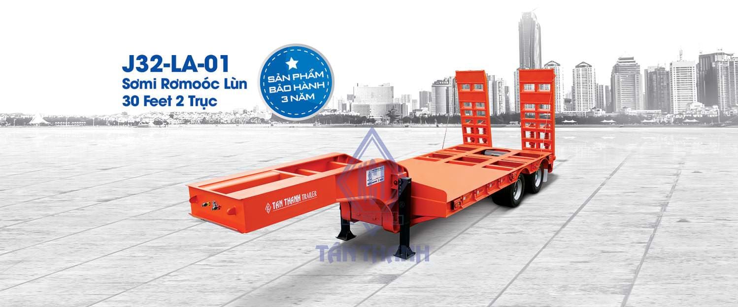 2 Axles 30 Feet Lowbed Semi-Trailer J32-LA-01