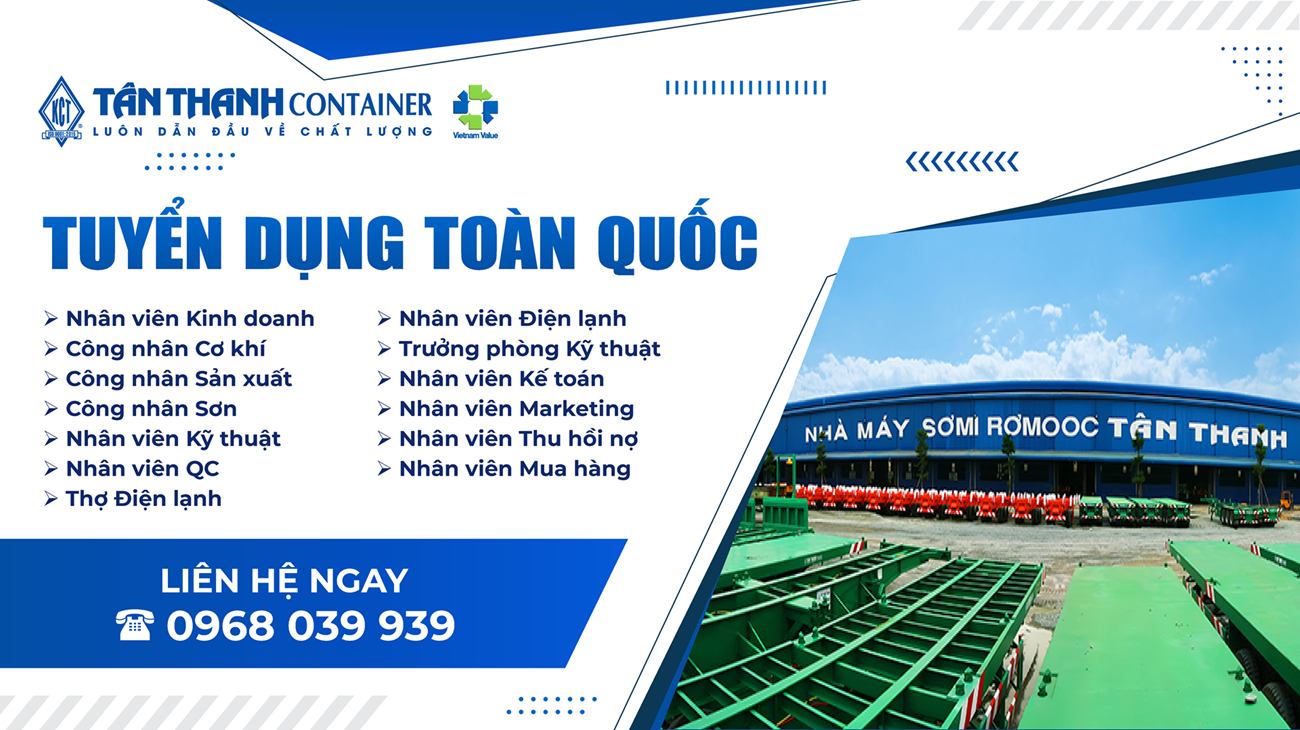TUYỂN DỤNG THÁNG 03/2026 – TÂN THANH CONTAINER TUYỂN DỤNG TOÀN QUỐC