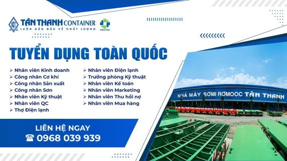 TUYỂN DỤNG THÁNG 03/2026 – TÂN THANH CONTAINER TUYỂN DỤNG TOÀN QUỐC