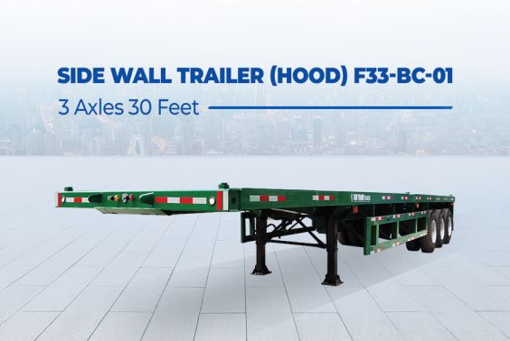 03 Axles 30 Feet Side Wall Trailer (Hood) (f33-bc-01)