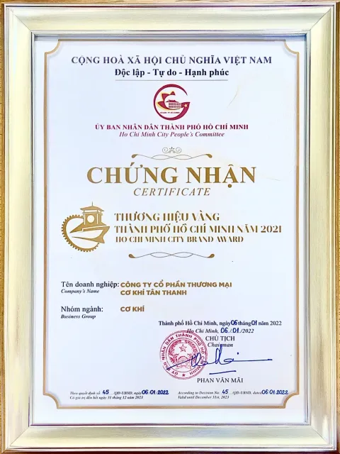 Ho Chi Minh City Golden Brand Award