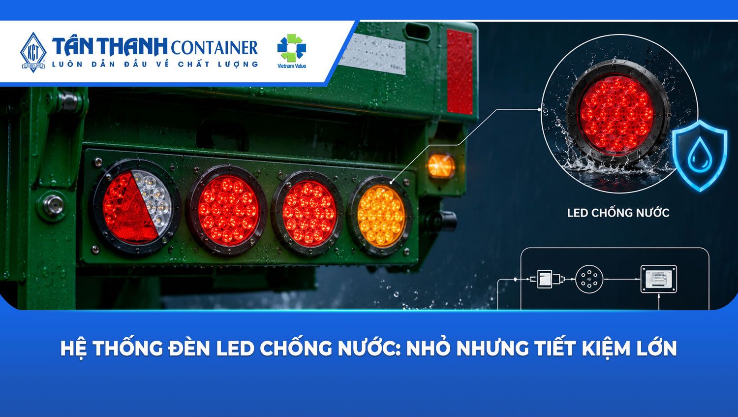 Hệ thống đèn led chống nước: Nhỏ nhưng tiết kiệm lớn