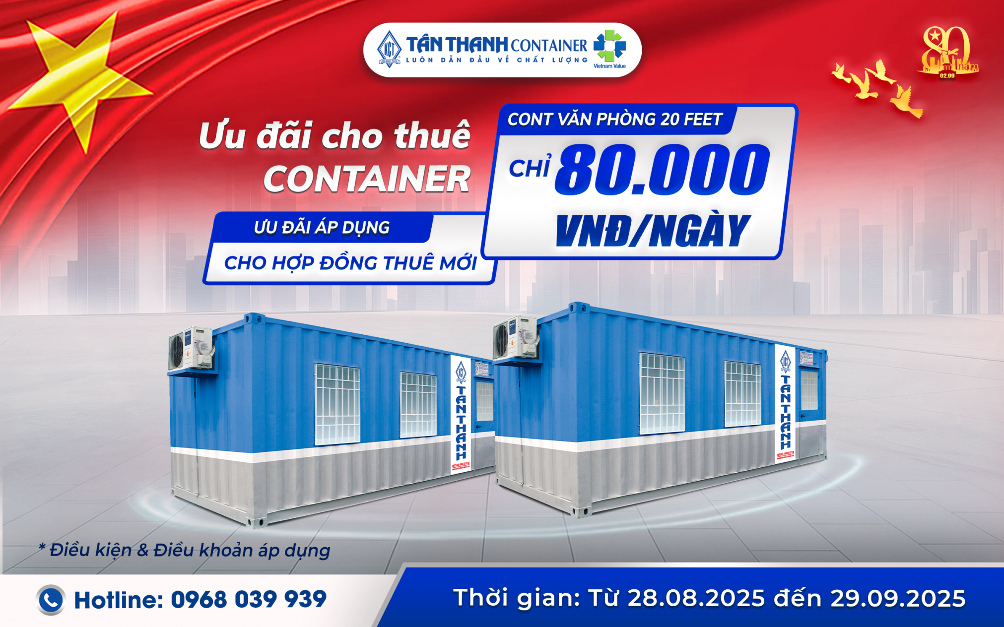 Tân Thanh Container - Ưu đãi ngành cho thuê Container văn phòng.