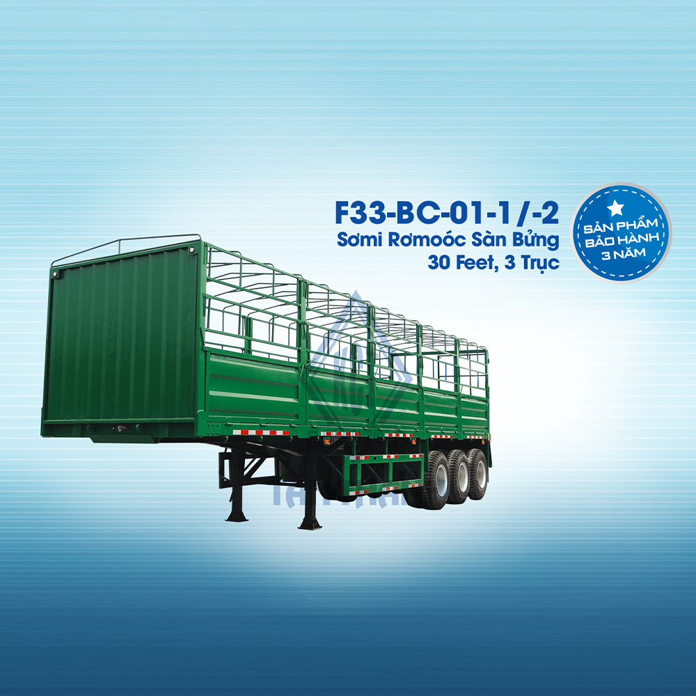 Sơ mi rơ mooc thùng (có mui) 30 feet 3 trục F33-BC-01-2