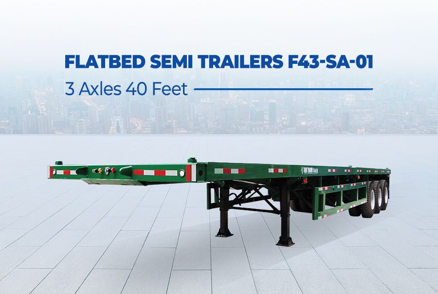 3 Axles 40 Feet Flatbed Semi Trailers F43-SA-01