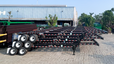 02 Axles 40 Feet Gooseneck Semi Trailer for Export N42-CC-EX-03