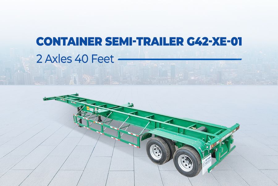 02 Axles 40 Feet Container Semi Trailers / Container Chassis G42-XE-01