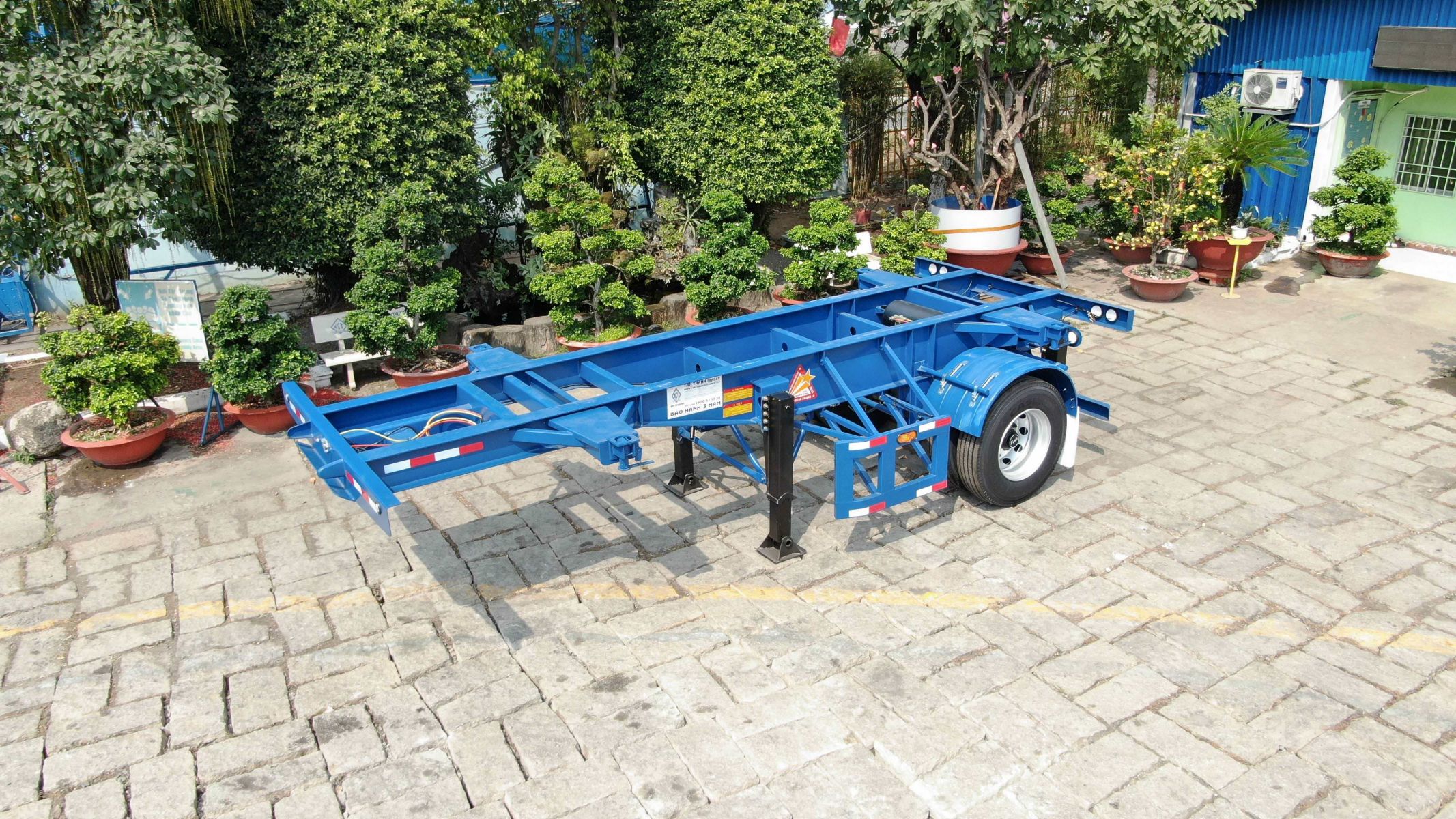 1 Axle 20 Feet Semi Trailer Transport Radar