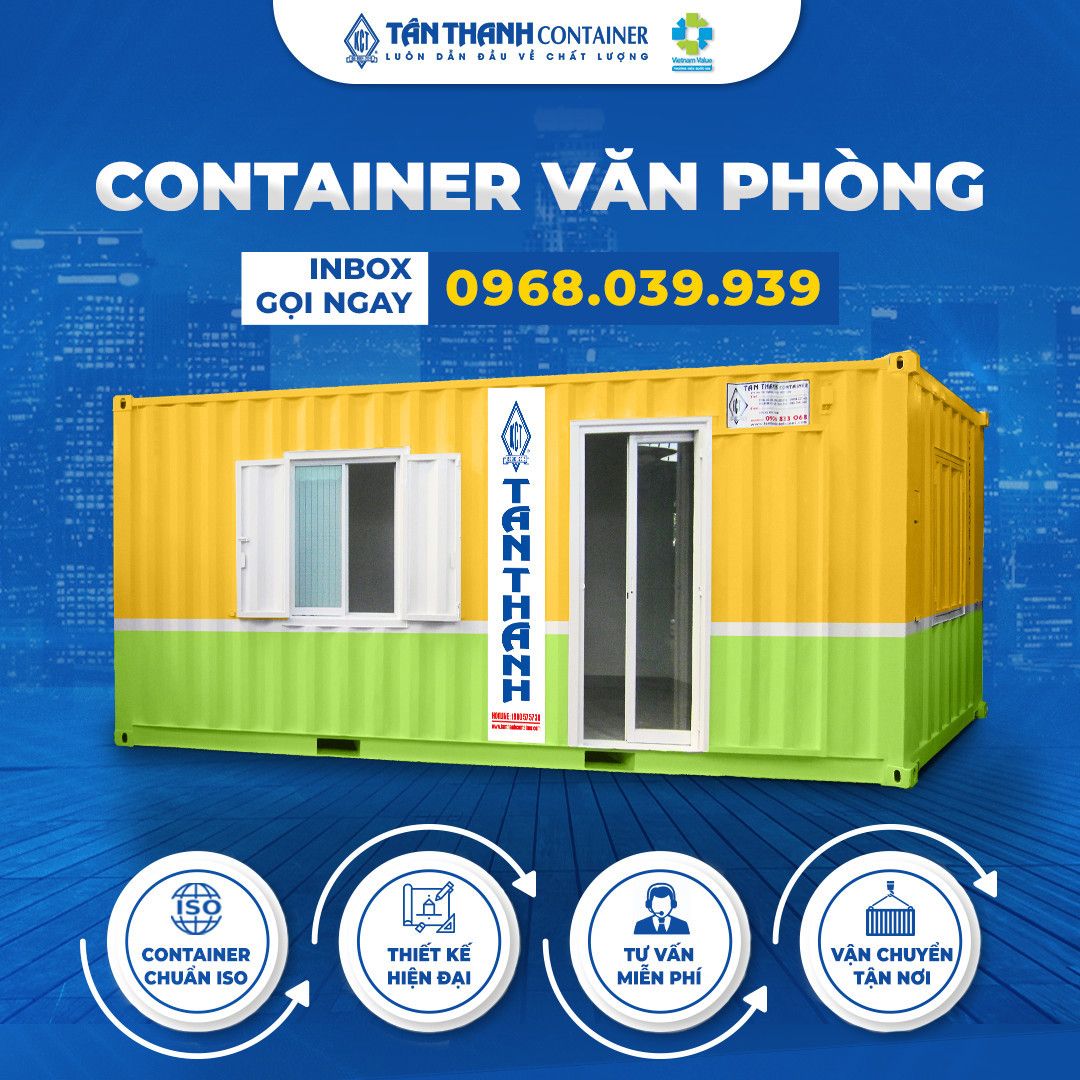 Container văn phòng đạt tiêu chuẩn quốc tế với thiết kế hiện đại tại Tân Thanh Container