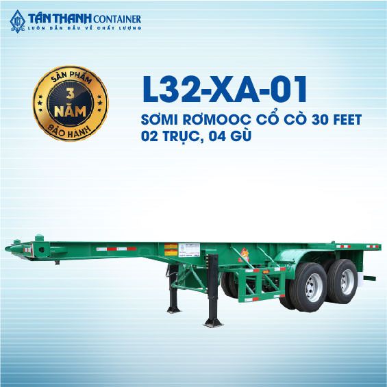02 Axles 30 Feet Container Semi-Trailer / Container Chassis L32-XA-01