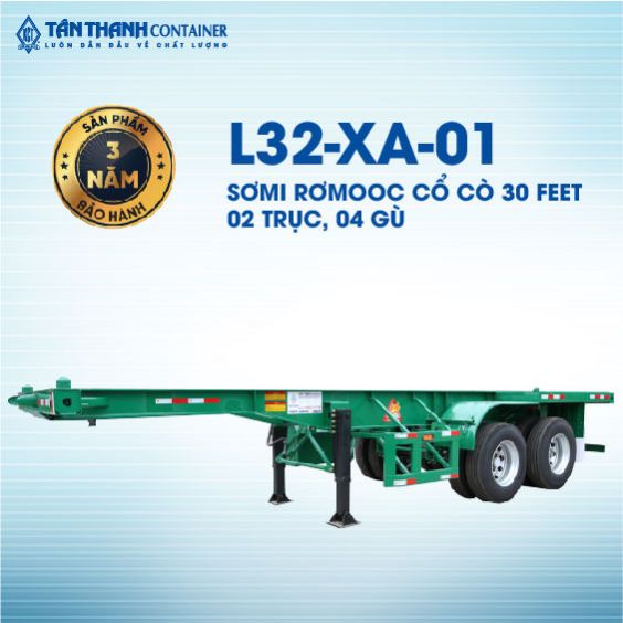 02 Axles 30 Feet Container Semi-Trailer / Container Chassis L32-XA-01