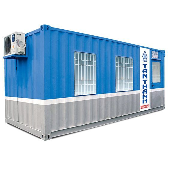 Container được làm văn phòng tạm thời trong các khu xây dựng