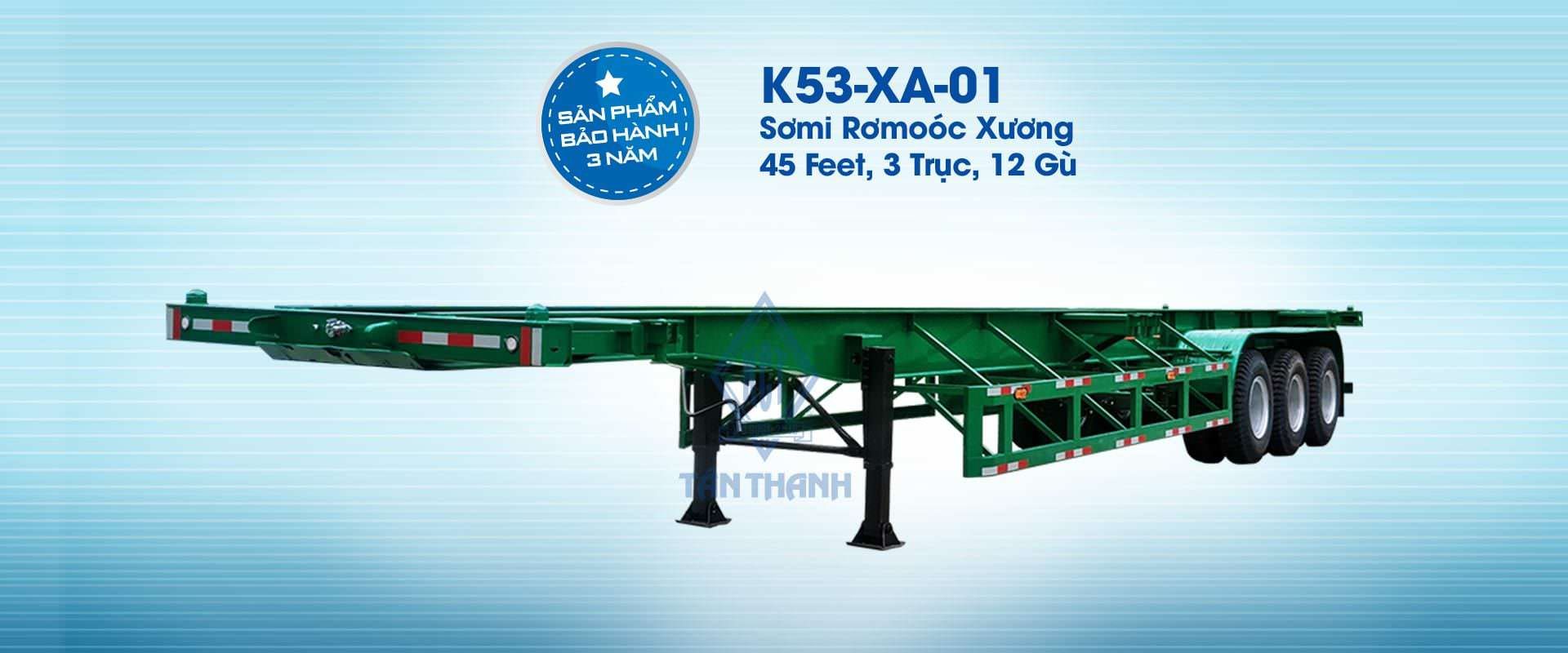 3 Axles 45 Feet Container Semi Trailer / Container Chassis  K53-XA-01