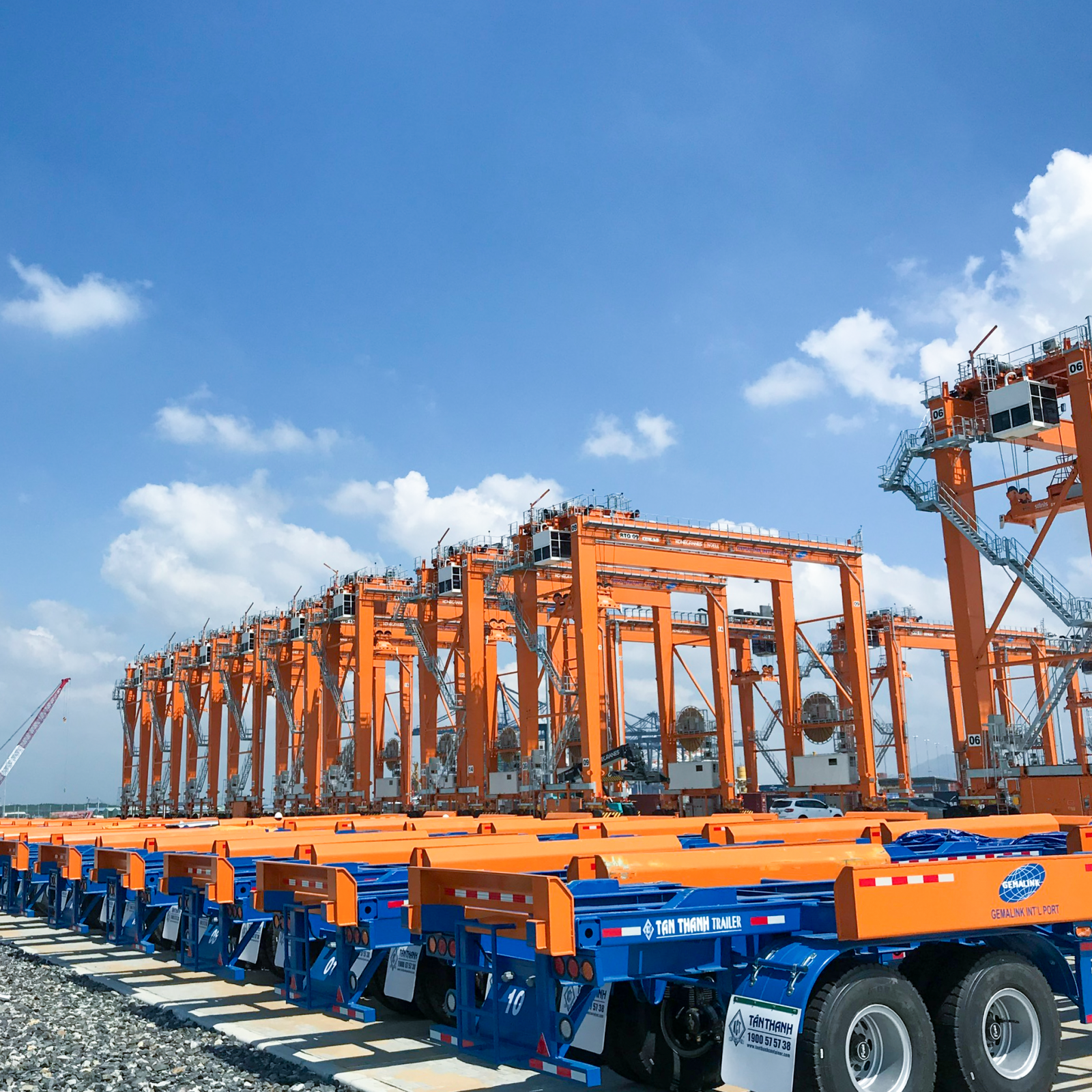 Tân Thanh Container cung cấp số lượng sơ mi rơ mooc terminal lớn cho cảng Gemalink