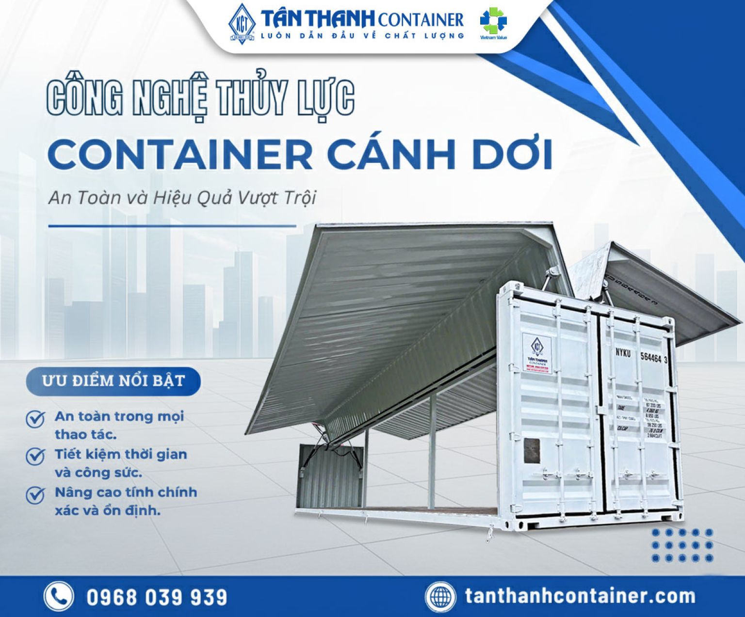 Công Nghệ Thủy Lực Trong Container Cánh Dơi: An Toàn và Hiệu Quả Vượt Trội
