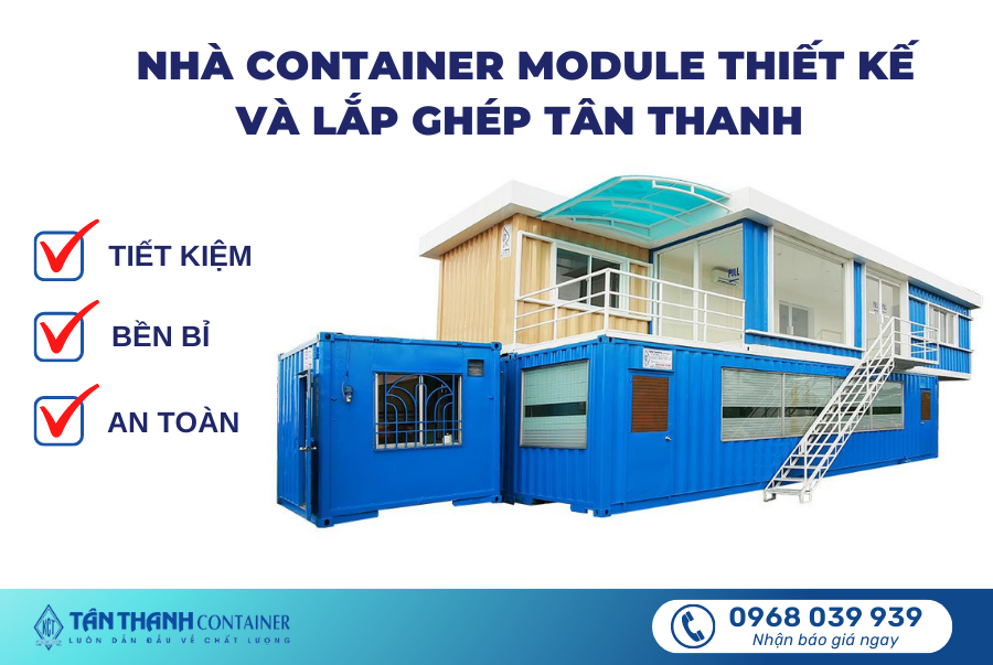Nhà container 2 tầng module lắp ghép do Tân Thanh Container sản xuất