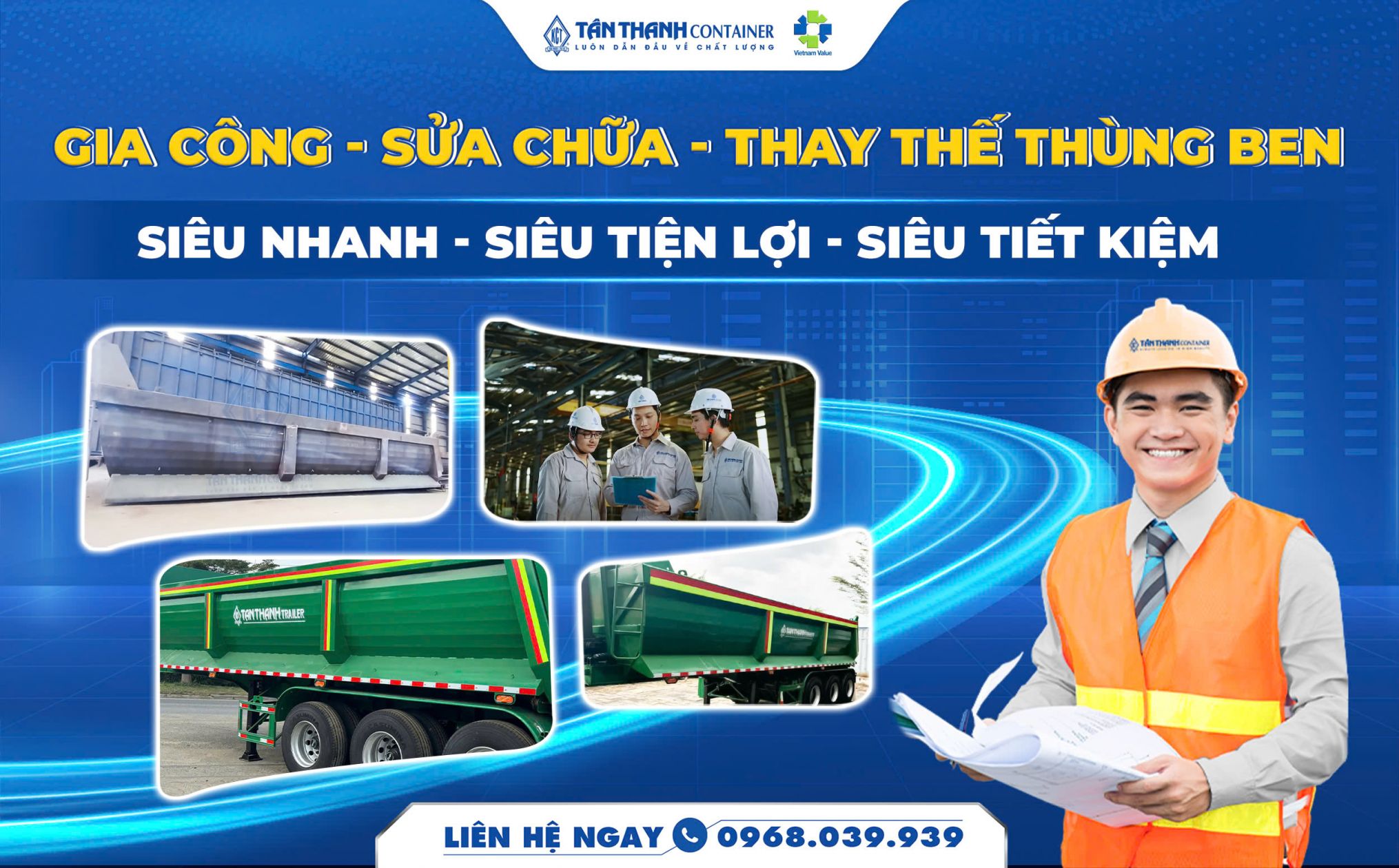 dịch vụ thiết kế, sửa chữa, gia công thùng ben