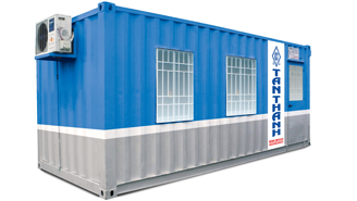 20 Feet Office Container being equipped with toilet