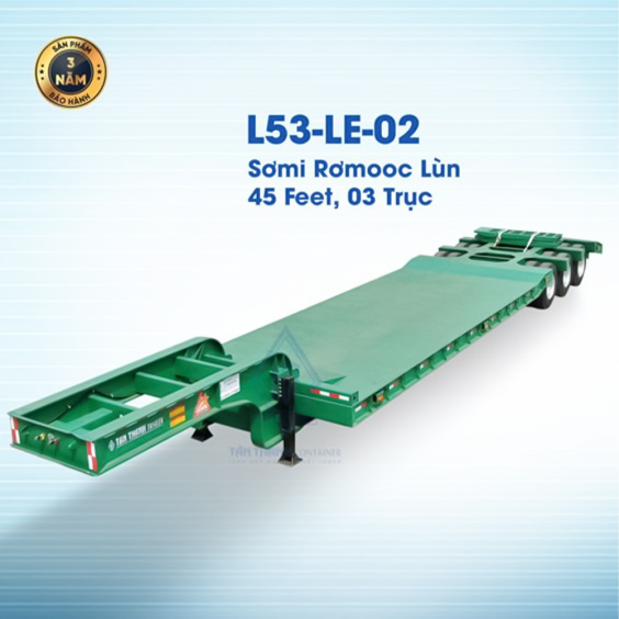 Sơmi rơmooc tải (chở xe, máy chuyên dùng) 45 feet L53-LE-02 Sơmi rơmooc tải (chở xe, máy chuyên dùng) 45 feet L53-LE-02
