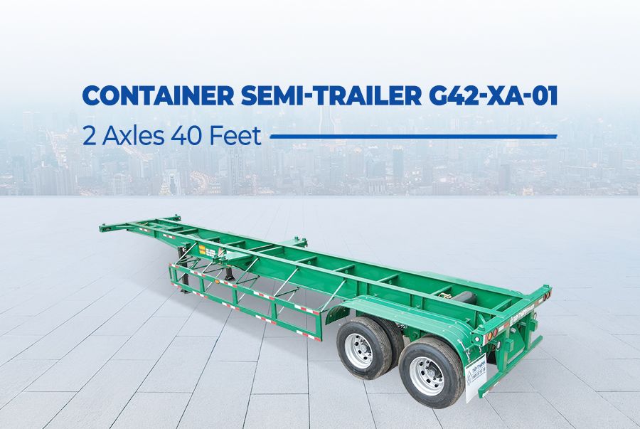 2 Axles 40 Feet Container Semi Trailers / Container Chassis G42-XA-01