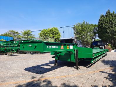 03 Axles 50 feet Drop Deck Semi Trailers L503-LB-01 sơ mi rơ mooc màu xanh lá