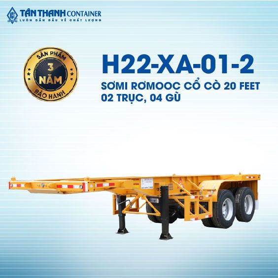 2 Axles 20 Feet Container Semi-Trailer / Container Chassis H22-XA-01-2