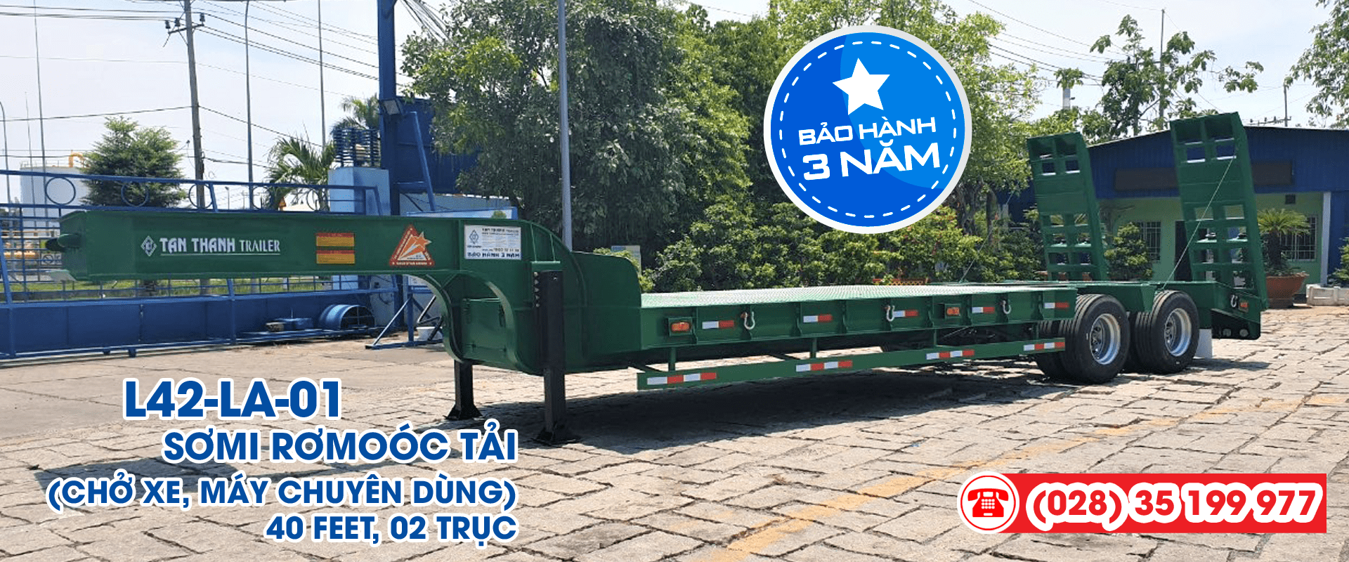 2 Axles 40 Feet Lowbed Semi-Trailer L42-LA-01