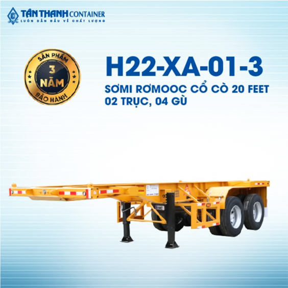 Sơmi rơmooc xương chở container 20 feet H22-XA-01-3 Sơmi rơmooc xương chở container 20 feet H22-XA-01-3
