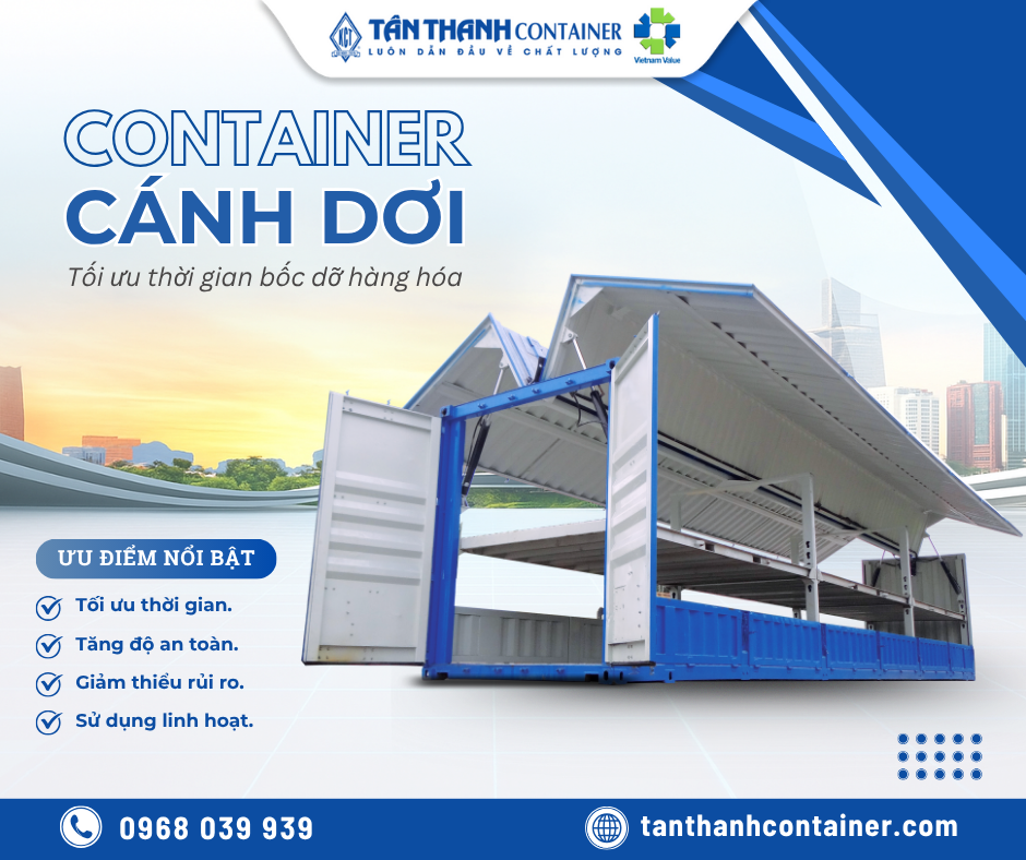 Container Cánh Dơi: Tối Ưu Thời Gian, Tăng Tốc Độ Bốc Chuyển Hàng Hóa
